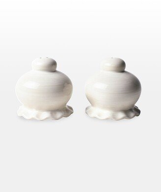 Signature White Ruffle Salt And Pepper Shaker Set