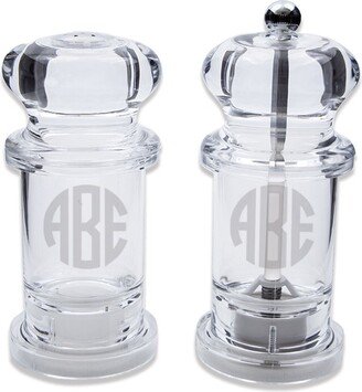 Personalized Engraved Acrylic Salt Shaker & Pepper Mill Set - Custom Monogram For Dining Table Décor, Weddings, Events, Dinner Parties
