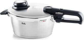 Vitavit Premium Stainless Steel 3.7 Quart Pressure Cooker with Steamer Insert