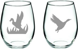 Duck Glass Set Of 4 Free Personalization