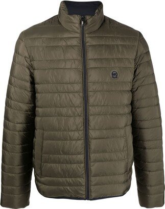 Stripe-Quilted Padded Jacket