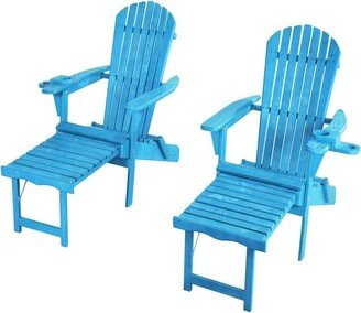 W Unlimited Sky Blue Adirondack Chaise Lounge Foldable Chair