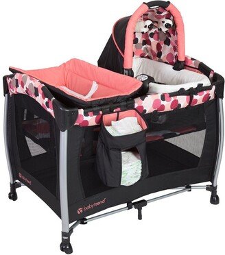 Resort Elite Spacious Portable Infant Play Nursery Center, Dotty Pink - 34