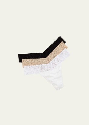 Three-Pack Original-Rise Organic Cotton Thongs