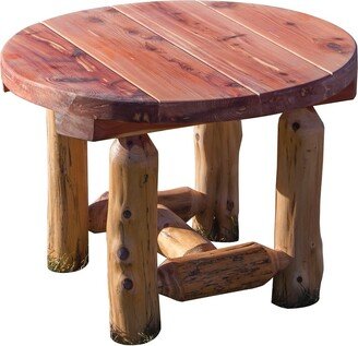 Kunkle Holdings, LLC Outdoor Cedar Log Side Table