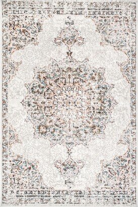 Vintage Medallion Liliana Area Rug, Square 8', Beige