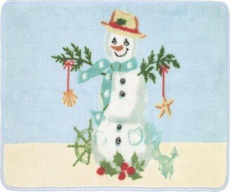 Coastal Snowman Rug