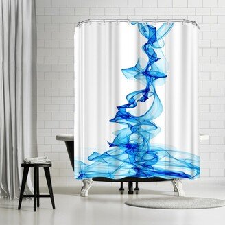 71 x 74 Shower Curtain, Blue Ink by Melanie Viola