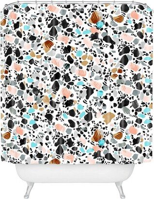 Marta Barragan Camarasa The Hands of Terrazzo Abstract Shower Curtain