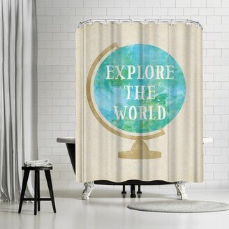 71 x 74 Shower Curtain, Explore The World by Samantha Ranlet