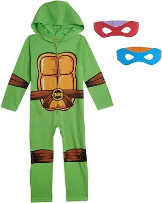 Teenage Mutant Ninja Turtles Infant Baby Boys Zip Up Cosplay Costume Coverall and Masks 24 Months