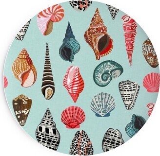 Salad Plates: Seashells Beach Summer - Mint Salad Plate, Multicolor