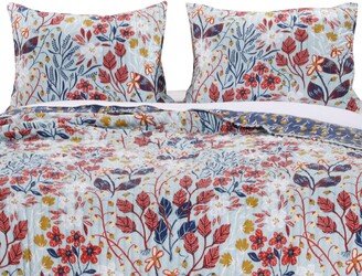 20 X 36 Ultra Soft King Pillow Sham, Floral Print, Microfiber, Set of 2, Multicolor