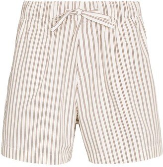 Vertical-Stripe Pajama Shorts