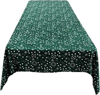 Rectangular Bandanna Print Poly Cotton Tablecloth | Hunter Green, Choose