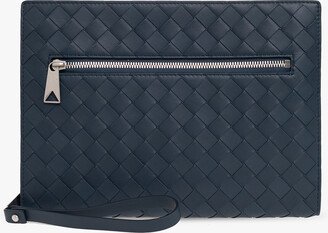 Leather Handbag Navy - Blue