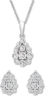 Platinum By Diamond Cluster Jewelry Collection