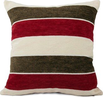 Deluxe Chenille Striped Pattern Pattern Decorative Throw Pillow