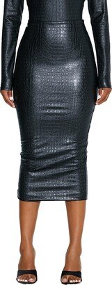 The Crocodile Midi Skirt