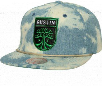 Men's Blue Austin Fc Acid Wash Snapback Hat