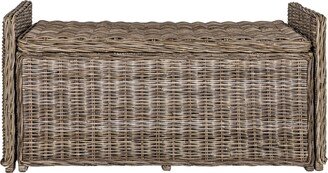 Jonathan Y Naples Wicker Trunk Storage Bench