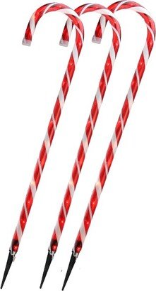 Northlight Set of 3 Lighted Candy Cane Outdoor Christmas Decorations 28