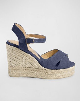 Blaudell Canvas Wedge Espadrille Sandals-AC