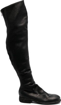 Thigh-Lenth Leather Boots