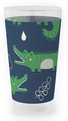 Outdoor Pint Glasses: Cute Alligators - Green Outdoor Pint Glass, Green