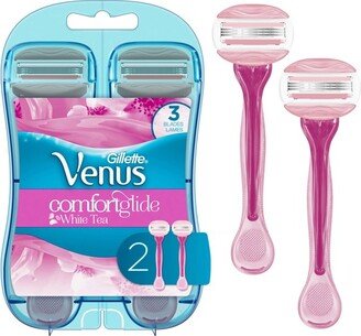 Venus ComfortGlide White Tea Women's Disposable Razor - 2ct