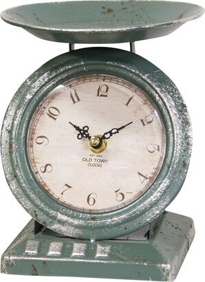 Vintage Blue Old Town Scale Clock