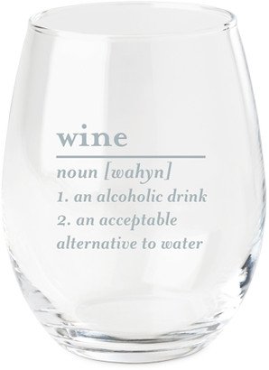 Stemless Wine Glasses: Word Definition Wine Glass, Etched Wine, White