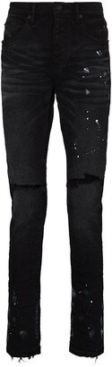 Paint Splatter-Effect Skinny Jeans-AA