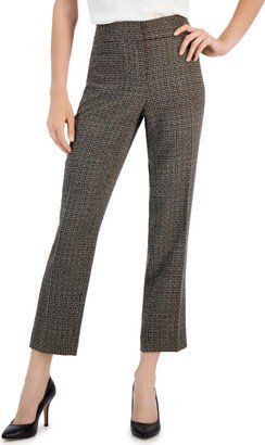 Petite Mid-Rise Slim-Fit Tweed Pants