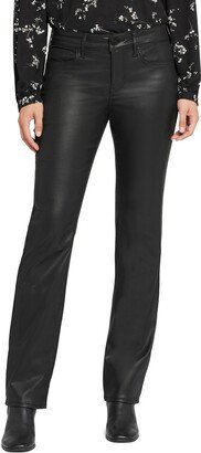 Coated Faux Leather Straight Leg Pants-AA