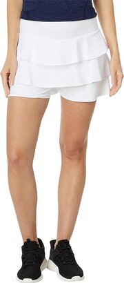 Tail Activewear Court 4.5 Ruffle Skort (Chalk) Women's Skort