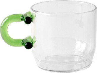 And Jacob Tea Time Coffee & Tea Glass Cup With Ring-Shaped Handle - Green