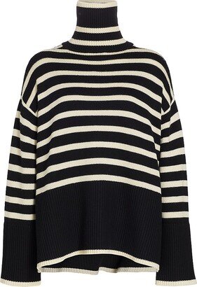 Signature Stripe Turtleneck Sweater