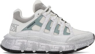 White & Silver Trigreca Sneakers