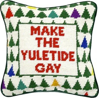 Furbish Studio Make the Yuletide Gay Needlepoint Pillow
