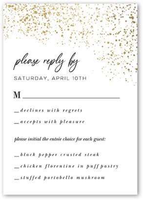 Rsvp Cards: Sparks Fly Wedding Response Card, Grey, Matte, Signature Smooth Cardstock, Square