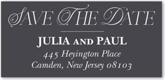 Wedding Address Labels: Elegant Time Address Label, White, Address Label, Matte