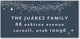 Address Labels: Contemporary Snowflake Address Label, White, Address Label, Matte