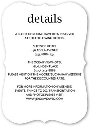 Enclosure Cards: Simple And Forever Wedding Enclosure Card, White, Signature Smooth Cardstock, Bracket