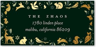 Address Labels: Animal Patterns Address Label, Green, Address Label, Matte