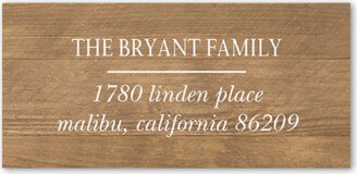 Address Labels: Rustic Woodgrain Frames Address Label, Beige, Address Label, Matte