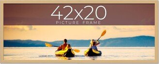 CustomPictureFrames.com 42x20 Shadow Box Frame Brown | 0.875 inches Deep Real Wood