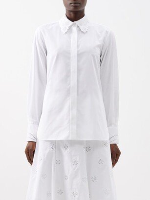 Broderie-anglaise Cotton-poplin Shirt