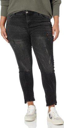 SOCIETIE+ Plus Size Jean Status Skinny in Washes Black