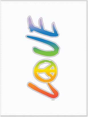 Pride Rainbow Love and Peace Dish Towel